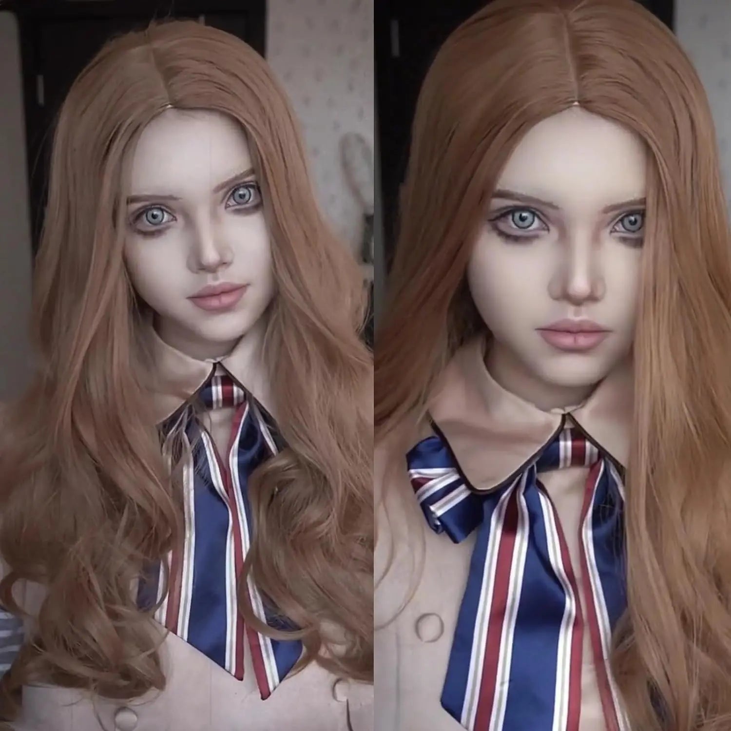 Wigs for Women, Long Wave Ginger Orange Curly Synthetic Wig for Daily Cosplay Party Halloween Costume