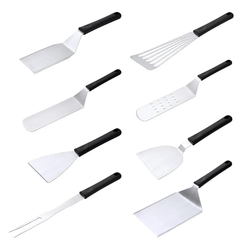 Barbecue tool set combination outdoor equipment Stainless Steel Grill steak frying shovel wholesale tools,