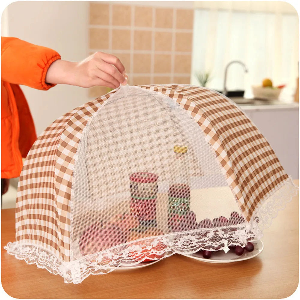 Kitchen Folded Food Cover Hygiene  Style Kitchen Food Dish Cover Kitchenware New Durable Novelty Reusable Kitchen Tools 