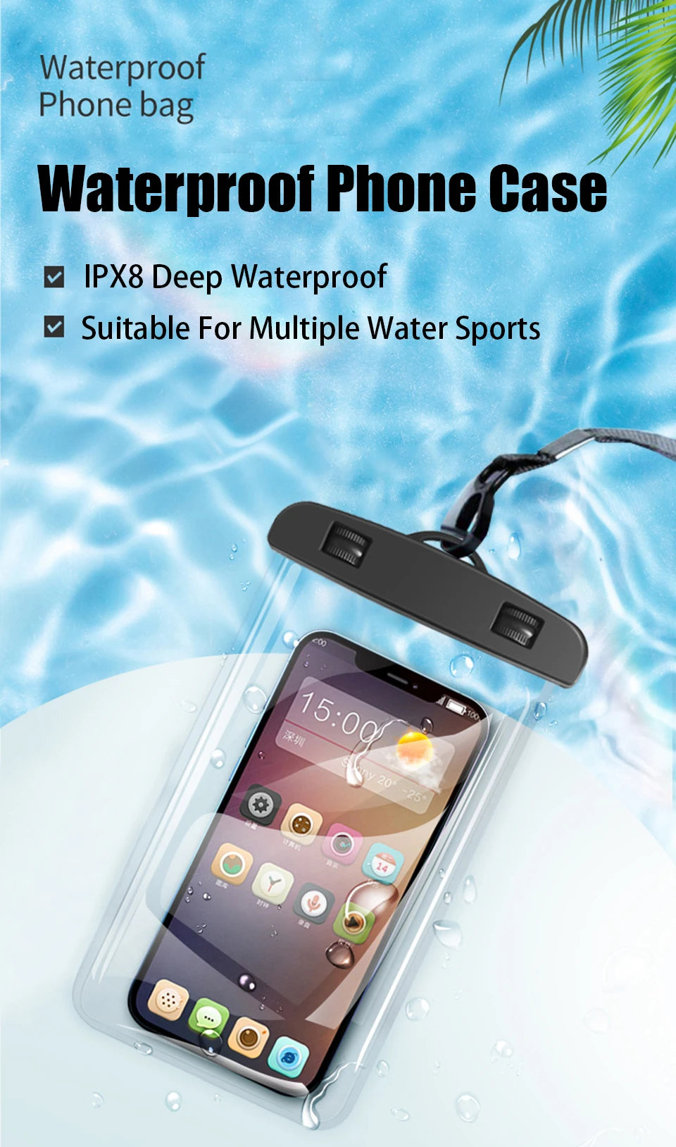 Waterproof Phone Case Swimming Water Proof Bag Universal Underwater Phone Protector Pouch Cover For iPhone 11 12 13 14 15 16 Pro