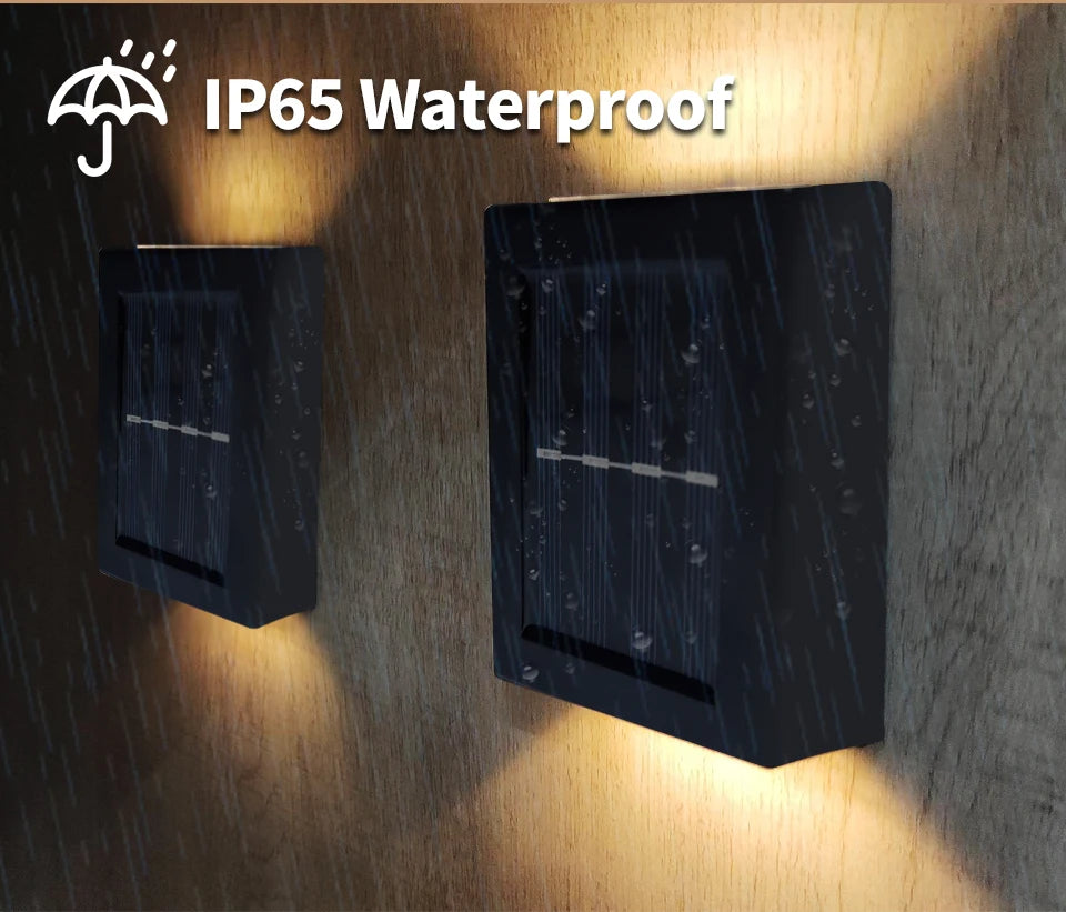Solar Light Outdoor Up and Down Wall Washer Light Waterproof Solar Lamp for Garden Street Landscape Balcony Yard Porch Decor