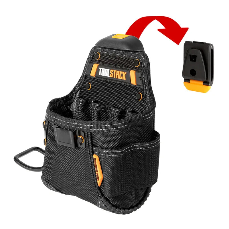 TOOLSTACK TSK-24 Utility Toolkit Hardwear Carpenter Work Tools Bag Storage Quick-Hook Kit Spanner Screwdriver Waist Pouch