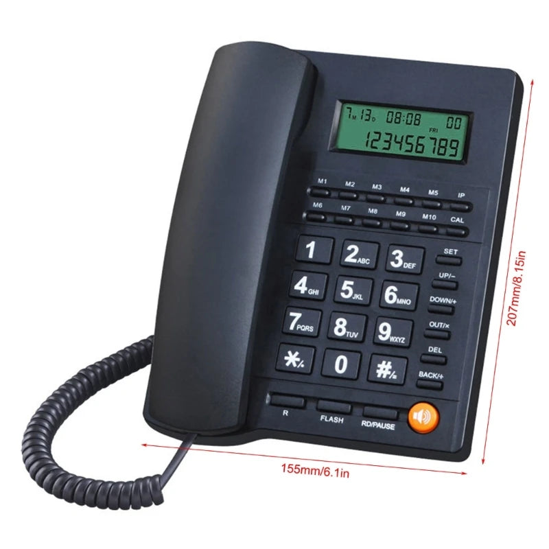 Landline Telephone Desktop Telephone Fixed Telephone Caller Telephone Front Desk Home Office with Call Display Telephone