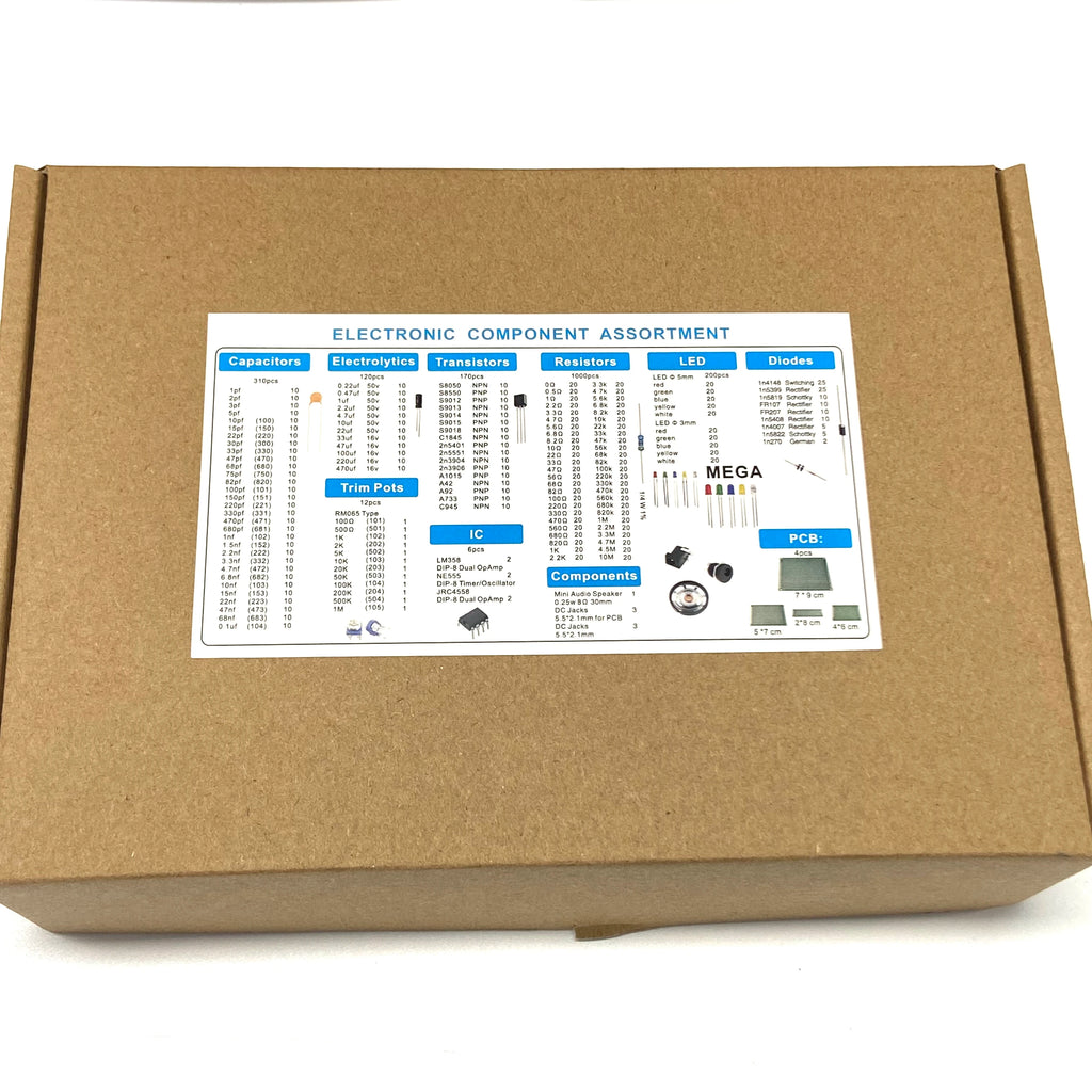 Electronic Components Kit Ultimate Edition Various Common Capacitors Resistors Capacitors T0-92 LED Transistors PCB Board DIP-IC