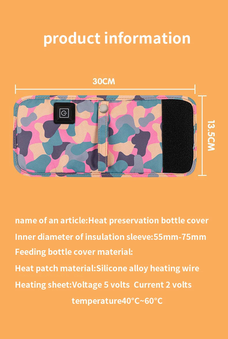 Baby Bottle Warmer Useful USB Plug Bottle Heater Safe Heating Convenient for Beverage Warming Bag Baby Milk Heater