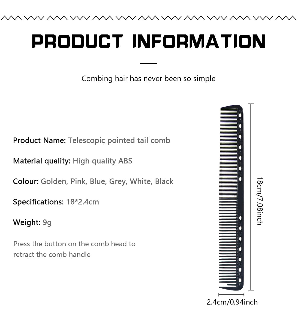 Barbershop Hair Cutting Comb Barber Heat Resistant Anti-static Hair Brush Professional Salon Household Hairdressing Styling Tool