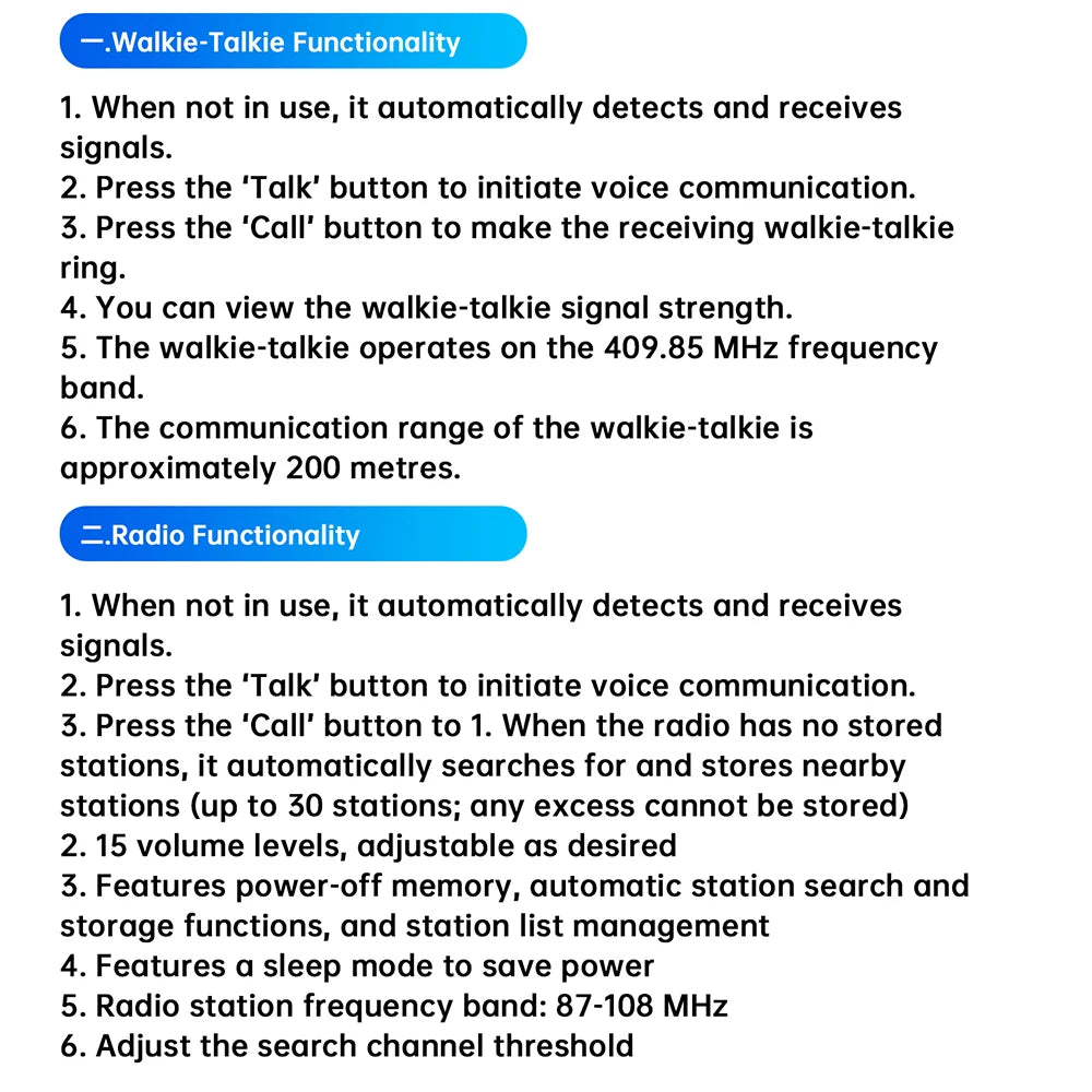 Electronics Kit  FM Radio DIY Kit Smart Wireless Walkie-Talkie Radio Electronics Assembly and Soldering Practice DIY Kit