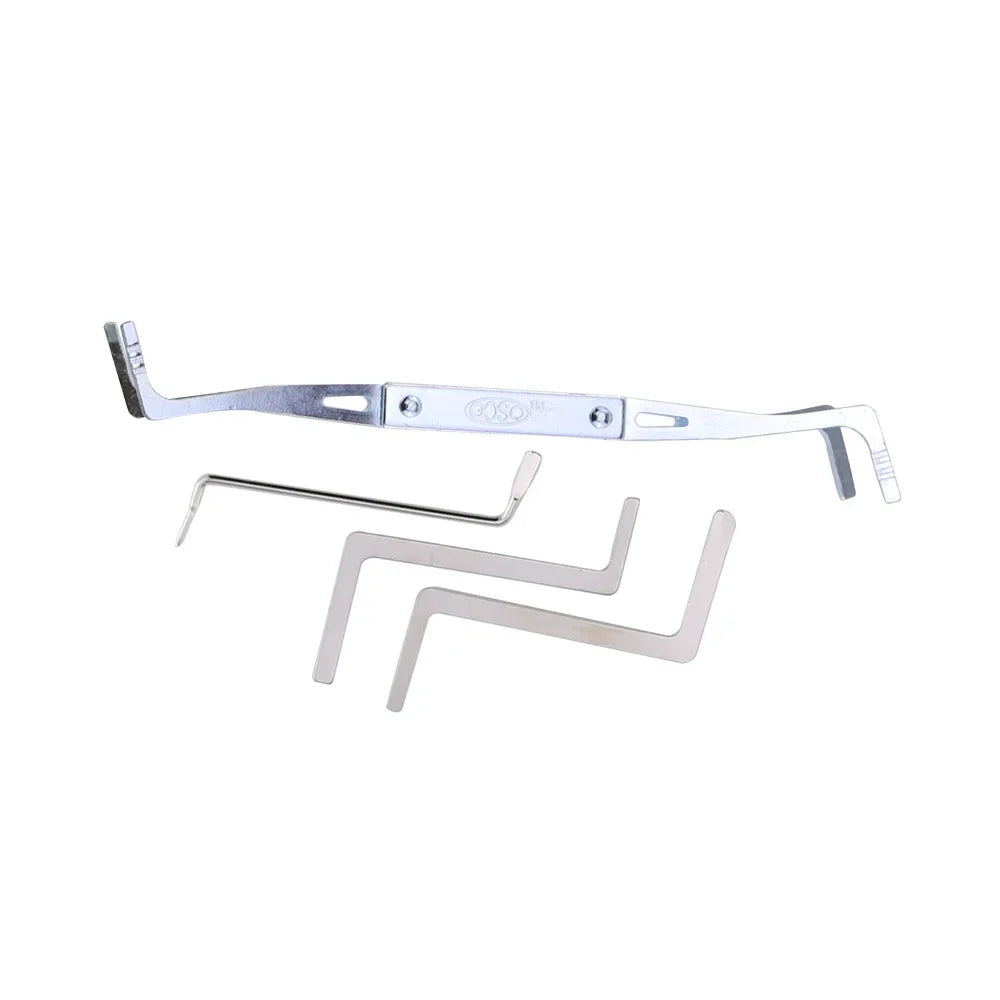 24pcs Locksmith Titanium Plating Tool Kit with Grey Handle Beginner and Locksmith Practice Picktools Padlock Professional Tools