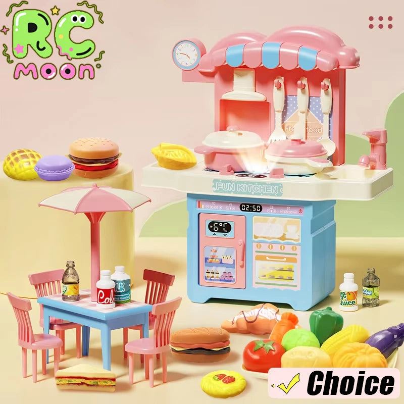 Simulated House Kitchen Toy Mini Kitchen Counter Set Fun House Playing Safe Sturdy Children Household Kitchen Toys