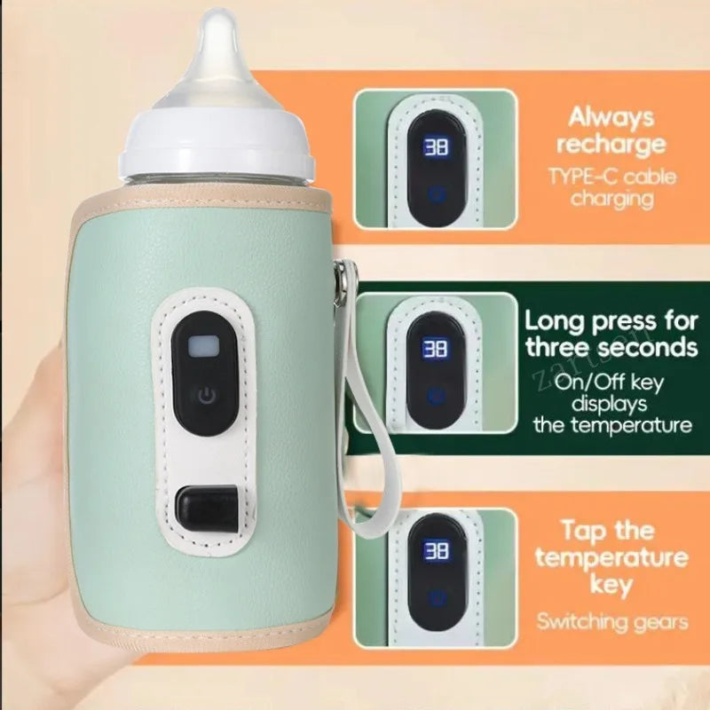 Baby Milk Warmer Baby Nursing Bottle Heater, Portable USB Bottle Warmer for Car, Outdoor Travel Accessories Outdoor Portable