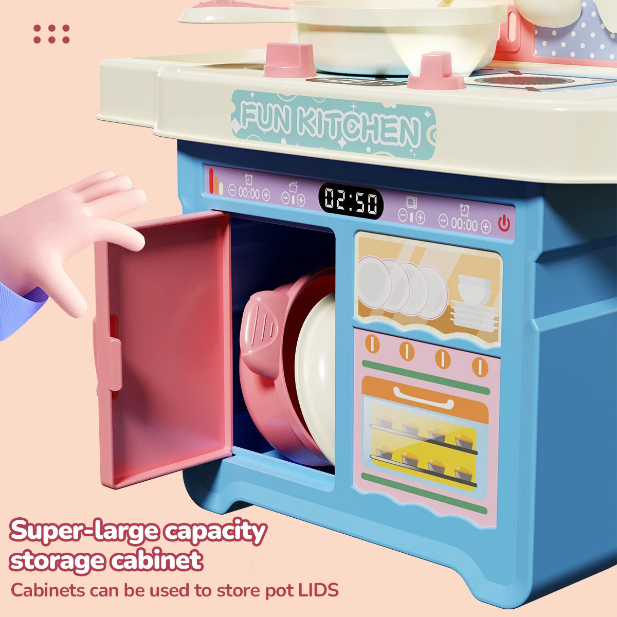 Simulated House Kitchen Toy Mini Kitchen Counter Set Fun House Playing Safe Sturdy Children Household Kitchen Toys