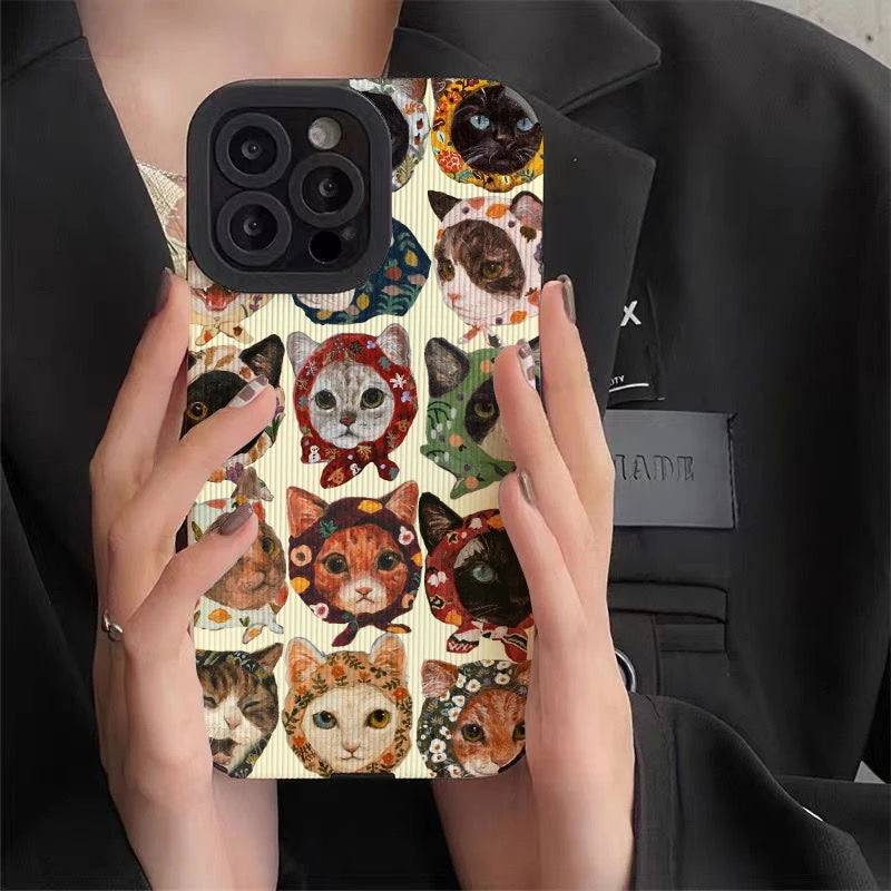 Funny Cat Phone Cases for IPhone 11 Case IPhone 13 Cover 14 Pro Max 15 16 17 Pro Max IPhone Case for IPhone 15 IPhone 17