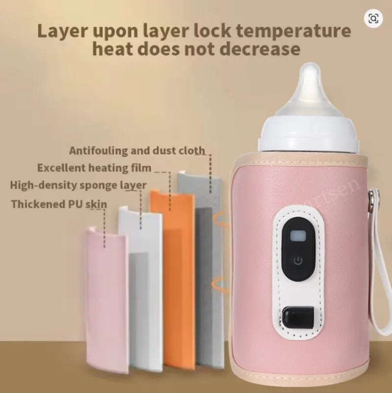 Baby Milk Warmer Baby Nursing Bottle Heater, Portable USB Bottle Warmer for Car, Outdoor Travel Accessories Outdoor Portable