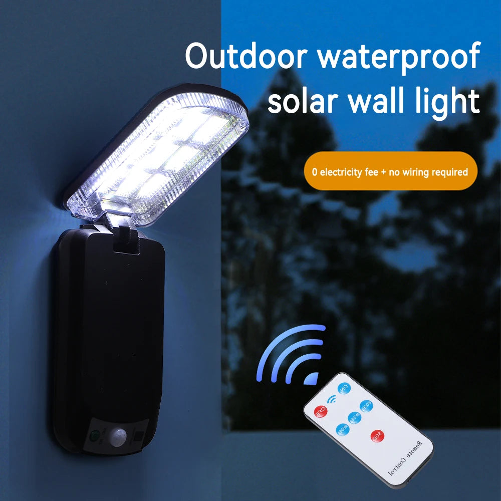 Wall Lamp, Solar Lamp, Lighting Mode, Motion Sensor Lamp Outdoor 9-grid Cob Solar Wall Lamp Garden Wall Courtyard Path Lighting