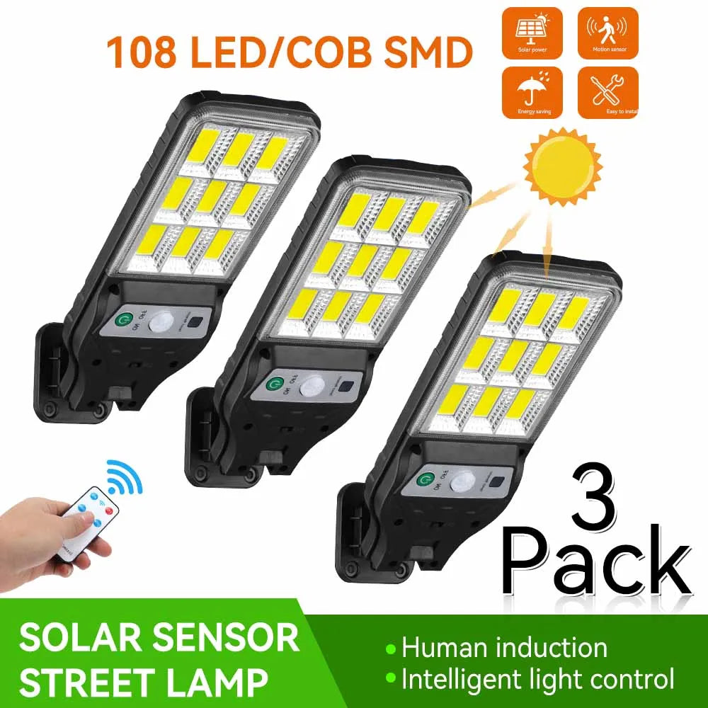 Wall Lamp, Solar Lamp, Lighting Mode, Motion Sensor Lamp Outdoor 9-grid Cob Solar Wall Lamp Garden Wall Courtyard Path Lighting