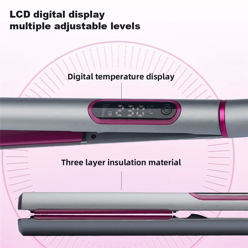 AA20-2 In 1 Hair Straightener And Curler For Styling Flat Iron Hairdressing Tools