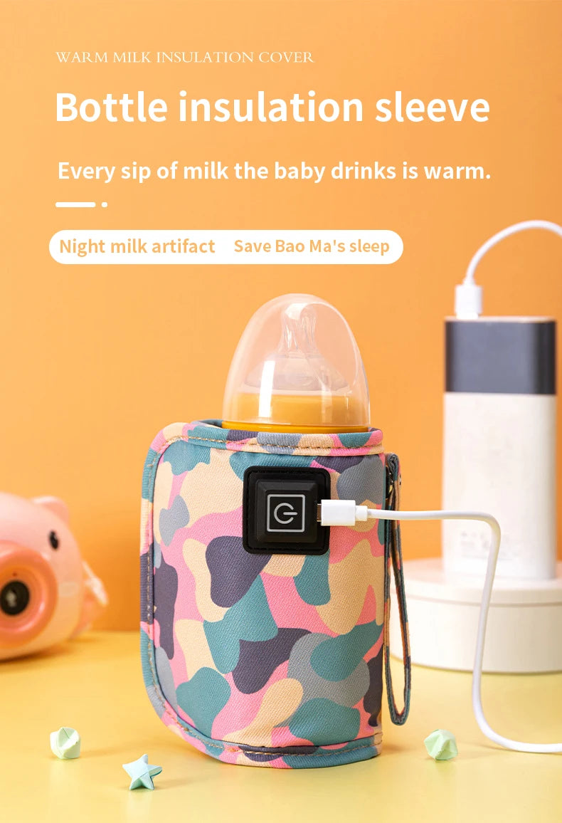 Baby Bottle Warmer Useful USB Plug Bottle Heater Safe Heating Convenient for Beverage Warming Bag Baby Milk Heater