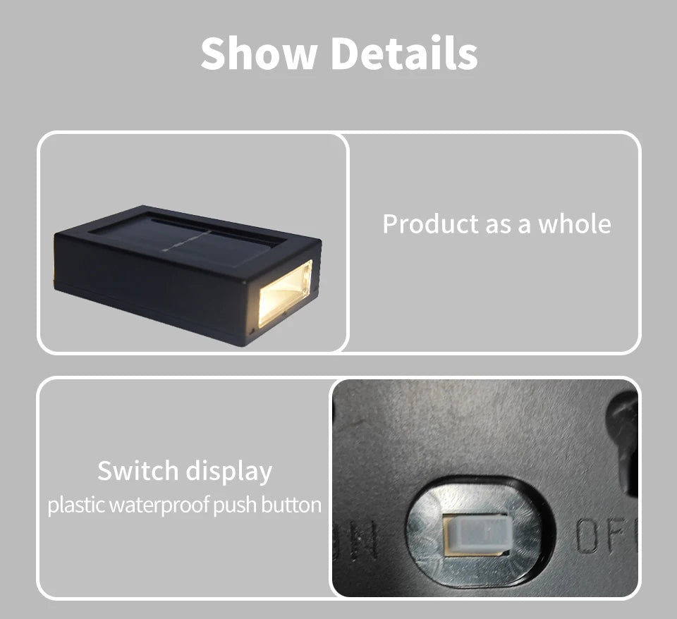 Solar Light Outdoor Up and Down Wall Washer Light Waterproof Solar Lamp for Garden Street Landscape Balcony Yard Porch Decor