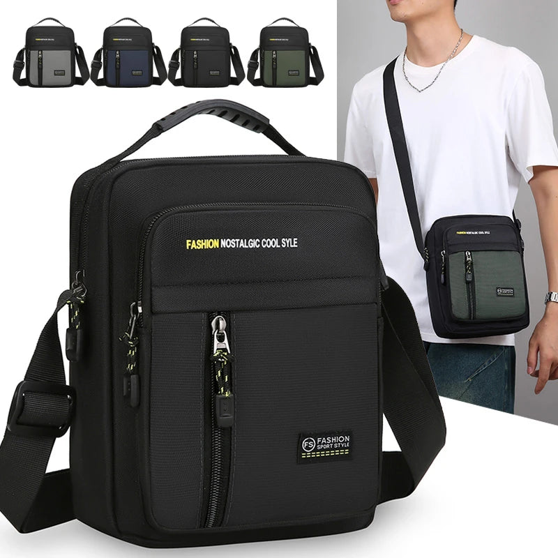 Men Crossbody Bag Single Shoulder Bags Big Capacity Storage Bag Fashion Multi-Pockets Business Crossbody Bags