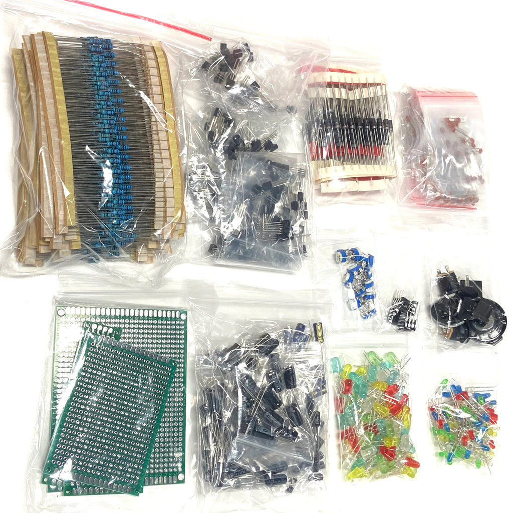 Electronic Components Kit Ultimate Edition Various Common Capacitors Resistors Capacitors T0-92 LED Transistors PCB Board DIP-IC