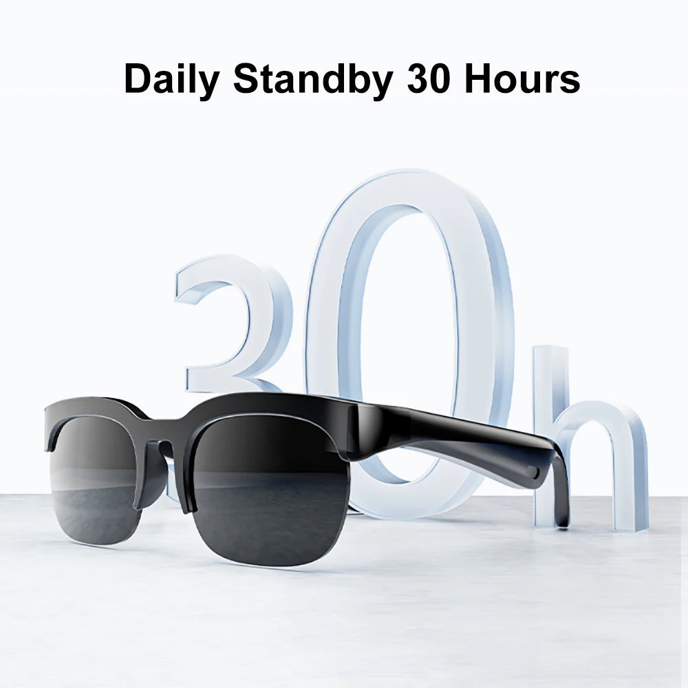 Bluetooth 6.0 Audio Glasses Headphones Wireless Headsets Outdoor HiFi Stereo Noise Reduction Earphones Casual Glasses Earbuds
