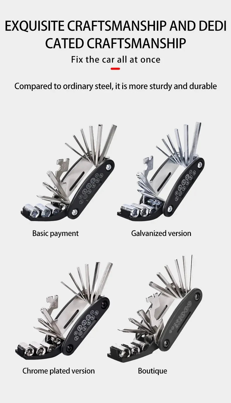 16 in 1 MTB Tools Road Bicycle Allen Wrench Pocket Tools Portable Bicycle Repair Tool set Multifunction Tools