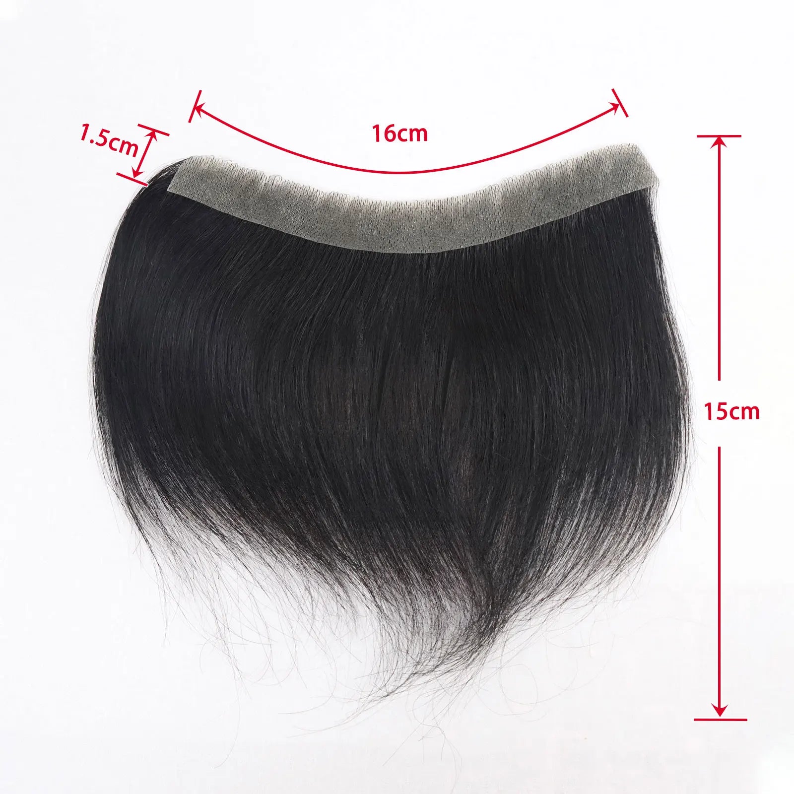 Brown Black Men Toupee Human Hair Frontal Hairline 180 Density V Loop Straight Forehead Toupee Natural Hair Capillary Prosthesis