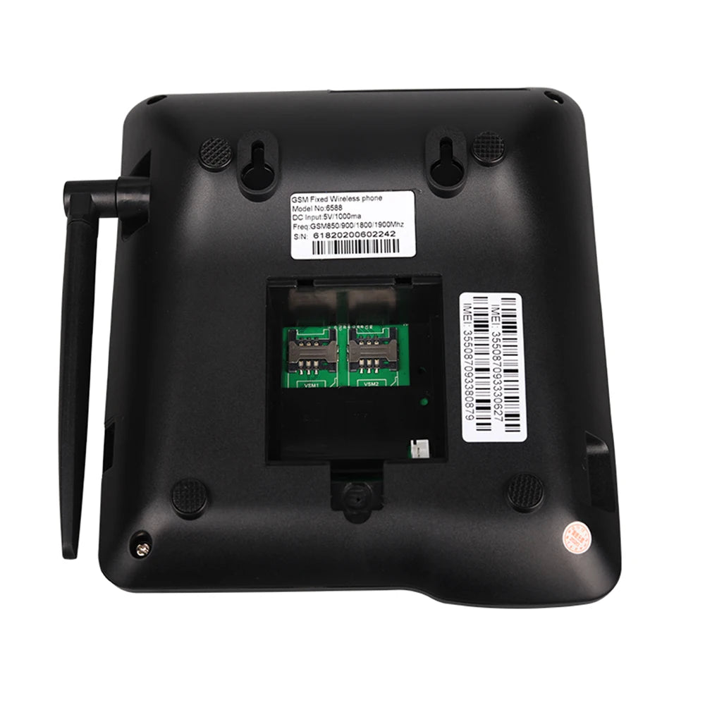 Cordless Phone Desktop Telephone Support GSM 850/900/1800/1900MHZ Dual SIM Card 2G Fixed Wireless Phone with Antenna Radio Alarm