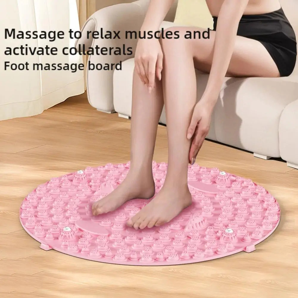 Foot Yoga Massage Acupressure Board Mat Muscle Relaxation Round Exercise Mat Fitness Foot Training Massage Acupressure Mat