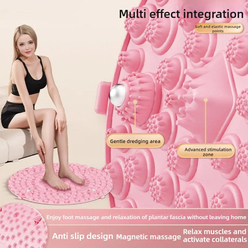 Foot Yoga Massage Acupressure Board Mat Muscle Relaxation Round Exercise Mat Fitness Foot Training Massage Acupressure Mat