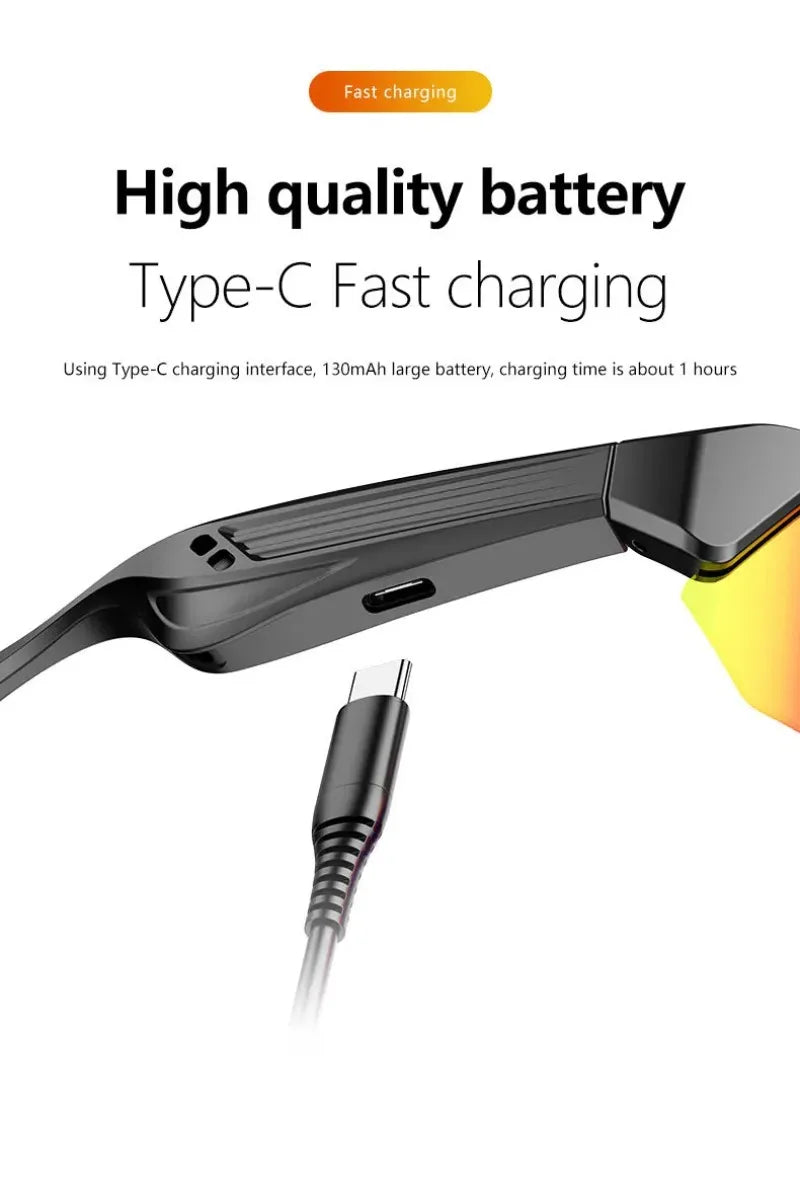 Cycling Running Bluetooth Smart Glasses Technology Audio Call Remote Headset Sunglasses Sports Driving Music Earbuds Headphones