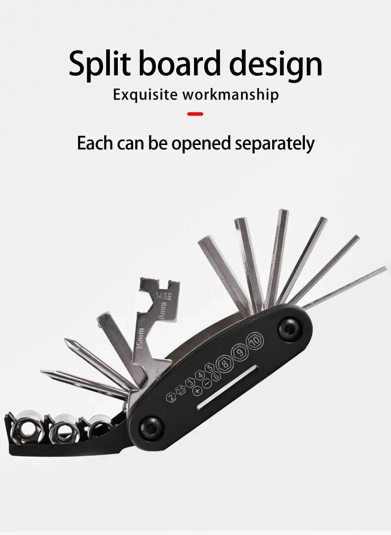 16 in 1 MTB Tools Road Bicycle Allen Wrench Pocket Tools Portable Bicycle Repair Tool set Multifunction Tools