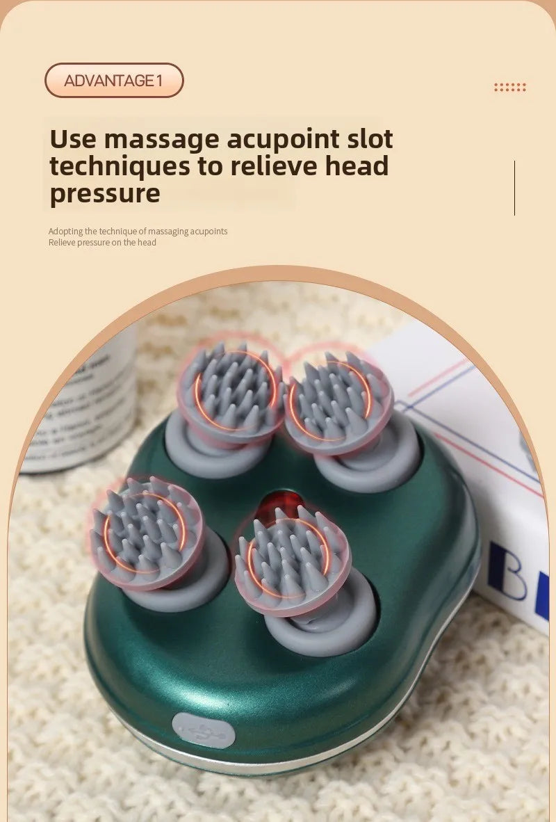 Pet Electric Head Massager Instrument Multi-functional Charging Cat Decompression Relax Tissue Kneading Vibrating Pet Products