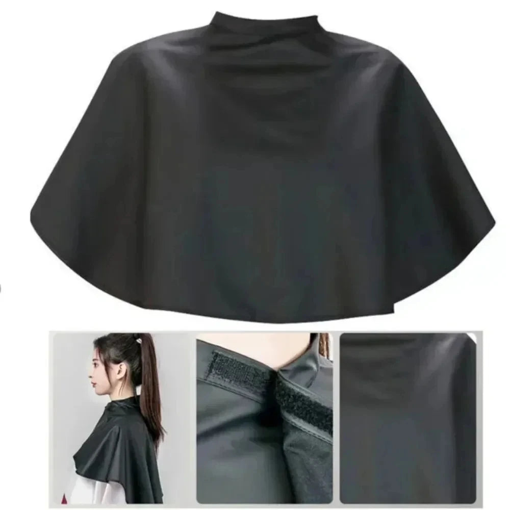Hair Dye Tools Short Square Black Hairdressing Salon Barber Hair Cutting Cape Cloth Wrap Hairdressing Cape Barber