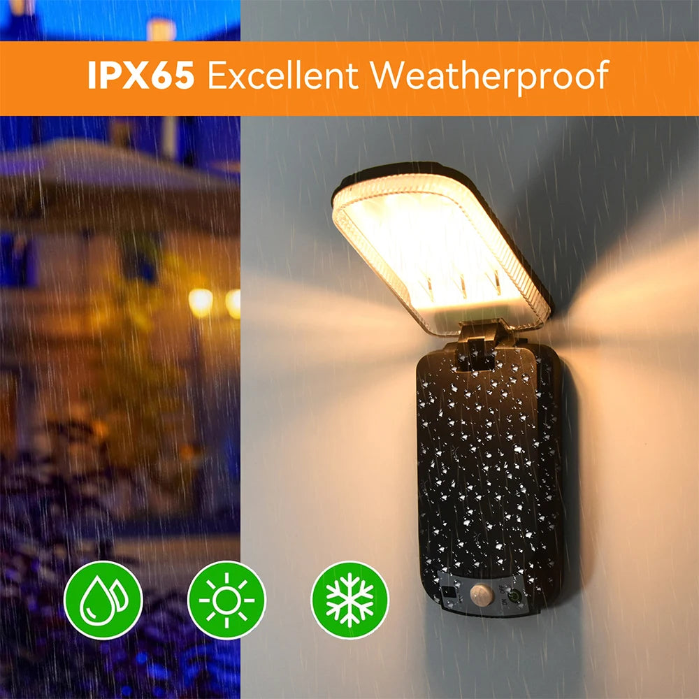 Wall Lamp, Solar Lamp, Lighting Mode, Motion Sensor Lamp Outdoor 9-grid Cob Solar Wall Lamp Garden Wall Courtyard Path Lighting