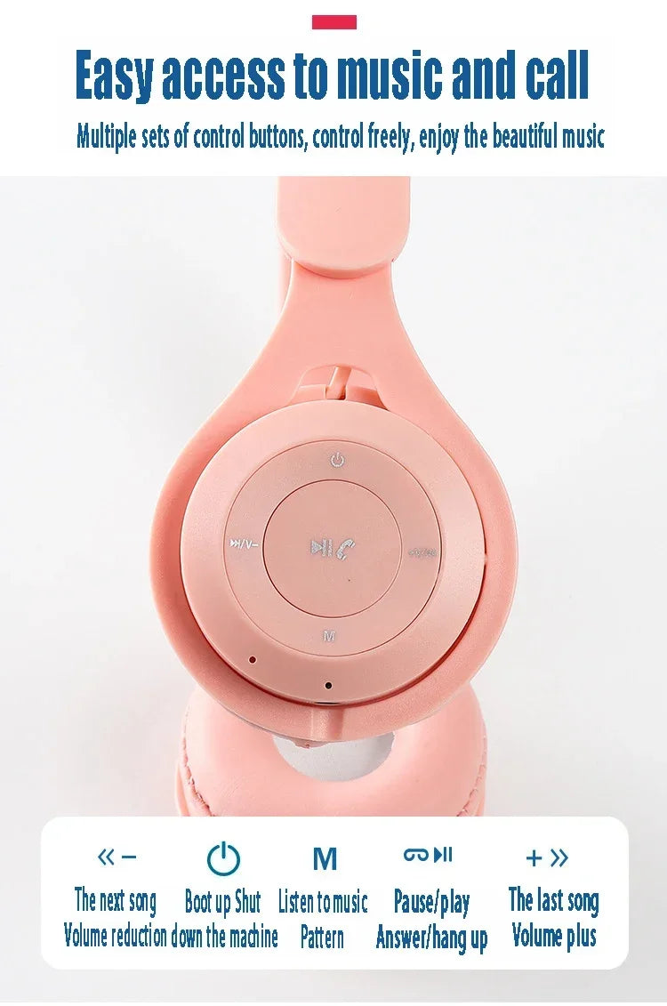 Stereo Y08 Headset 5.0 Bluetooth Headset Folding Wireless Sports Earphone Gaming Headsets Over-ear Headphones for Android ios