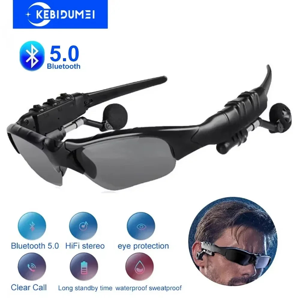 Bluetooth 6.0 Audio Glasses Headphones Wireless Headsets Outdoor HiFi Stereo Noise Reduction Earphones Casual Glasses Earbuds