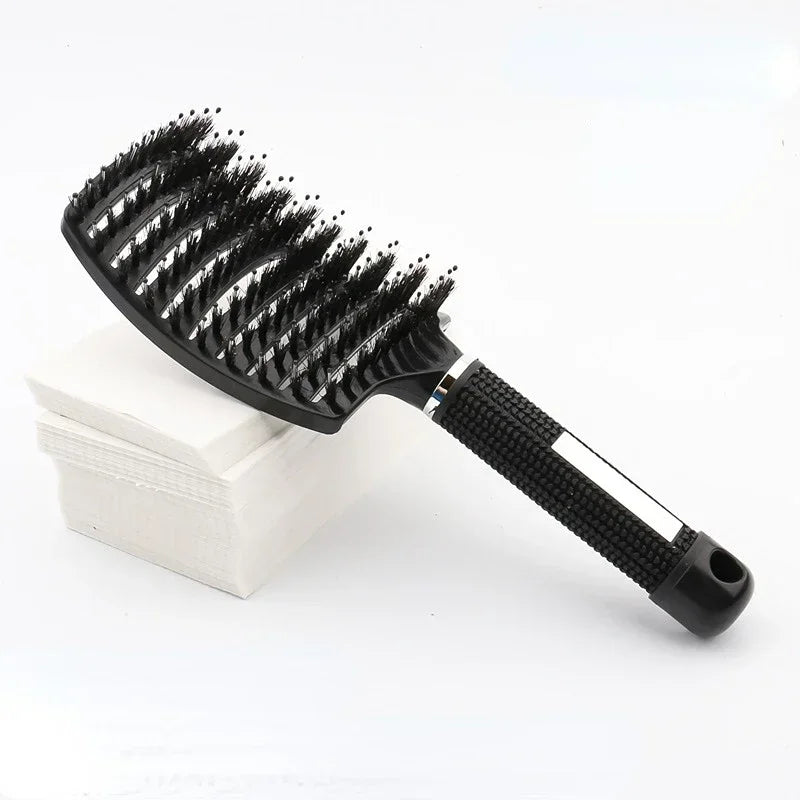 Hair Brush Scalp Massage Comb Hairbrush Bristle;Nylon Women Wet Curly Detangle Hair Brush for Salon Hairdressing Styling Tools