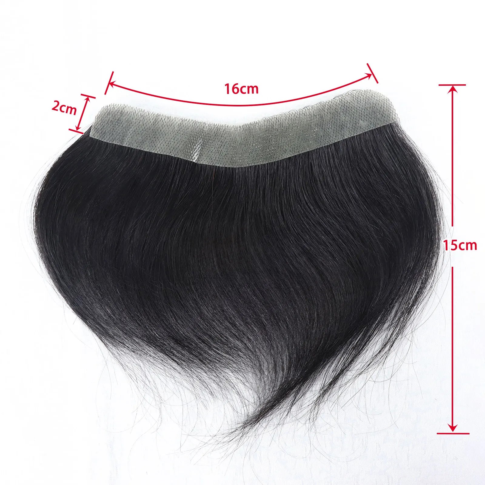 Brown Black Men Toupee Human Hair Frontal Hairline 180 Density V Loop Straight Forehead Toupee Natural Hair Capillary Prosthesis