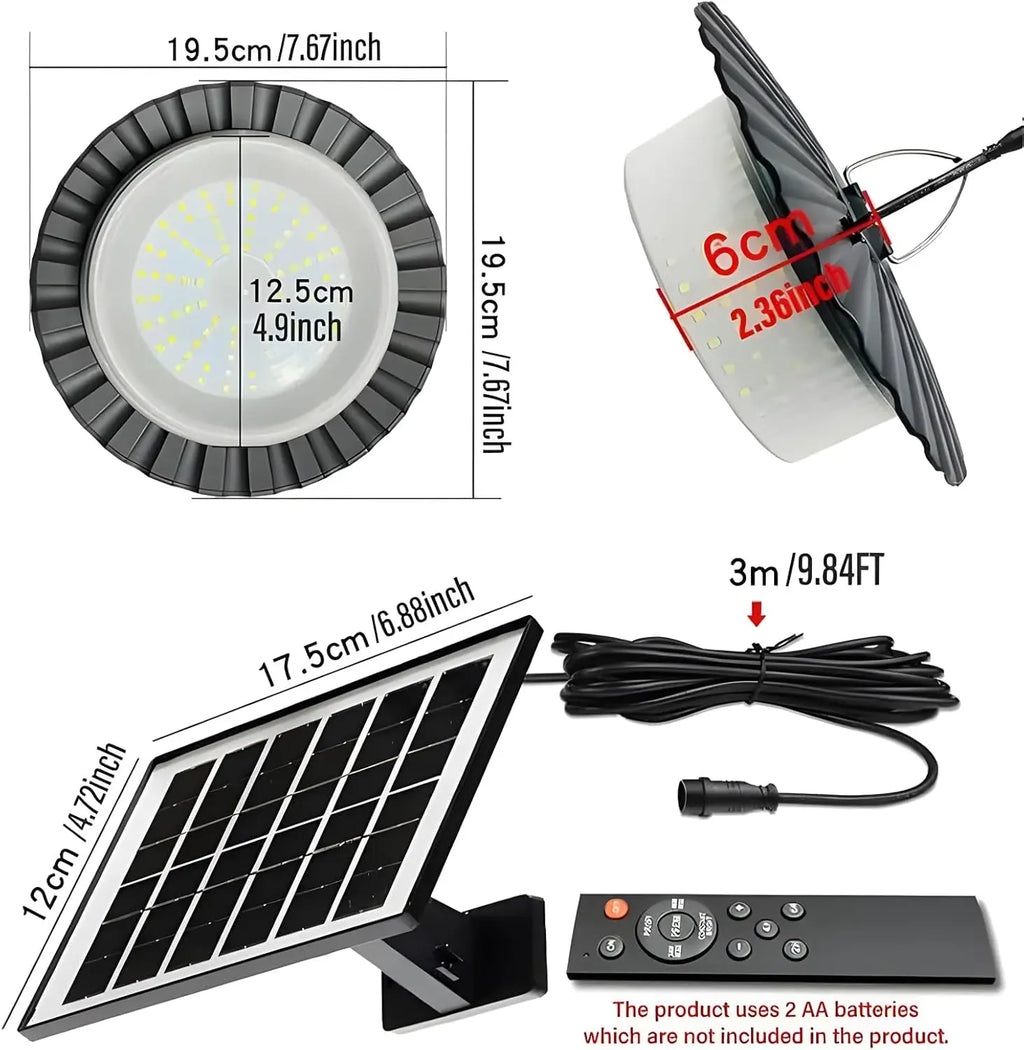 Solar Shed Lights with Motion Sensor Indoor Outdoor Waterproof LED Solar Pendant Light 5 Modes Lighting 5M Cord Spotlights