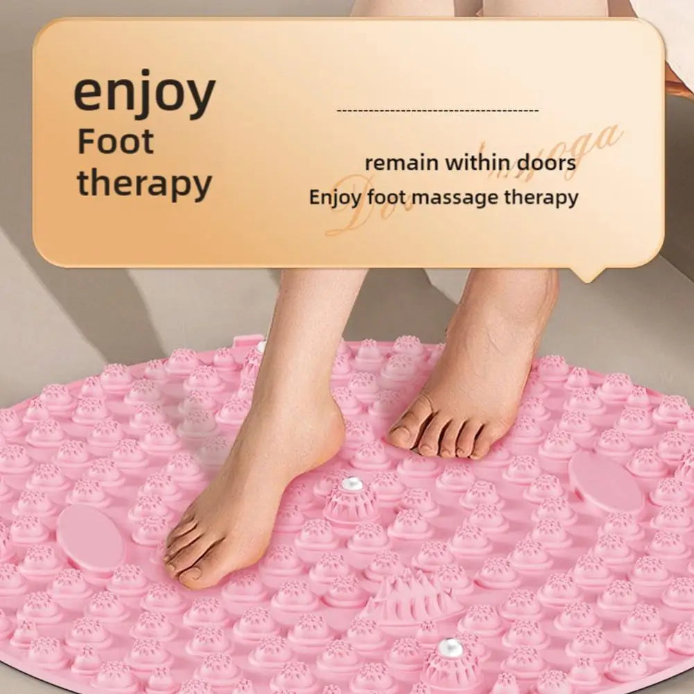 Foot Yoga Massage Acupressure Board Mat Muscle Relaxation Round Exercise Mat Fitness Foot Training Massage Acupressure Mat
