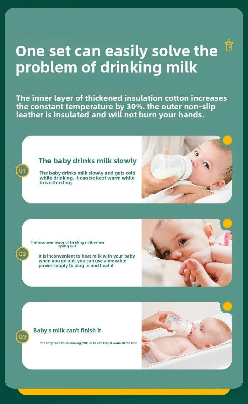 Baby Milk Warmer Baby Nursing Bottle Heater, Portable USB Bottle Warmer for Car, Outdoor Travel Accessories Outdoor Portable