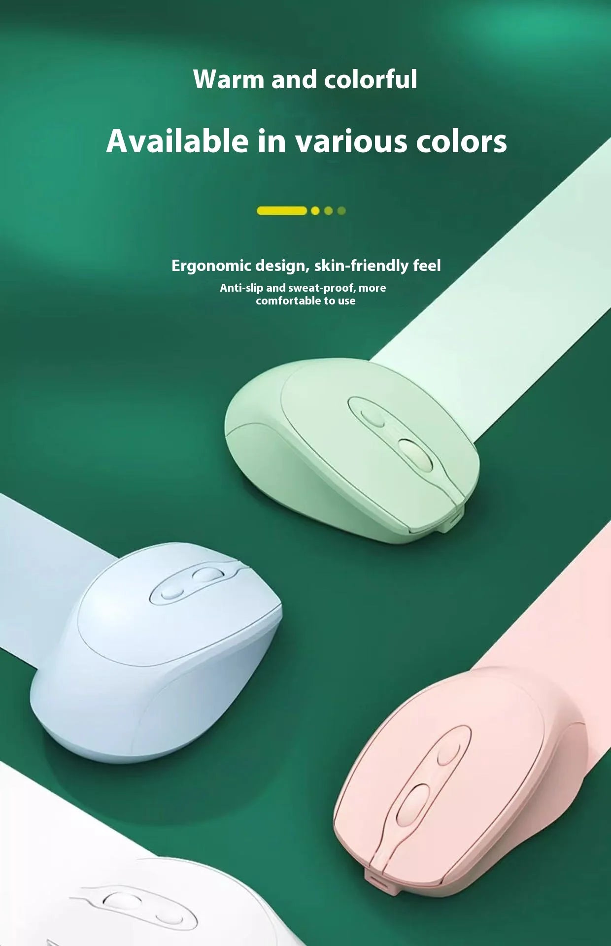 Bluetooth-Compatible Wireless Mouse 2.4G USB Wireless Computer Mouse Rechargeable Silent Mice For PC Laptop Macbook Tablet