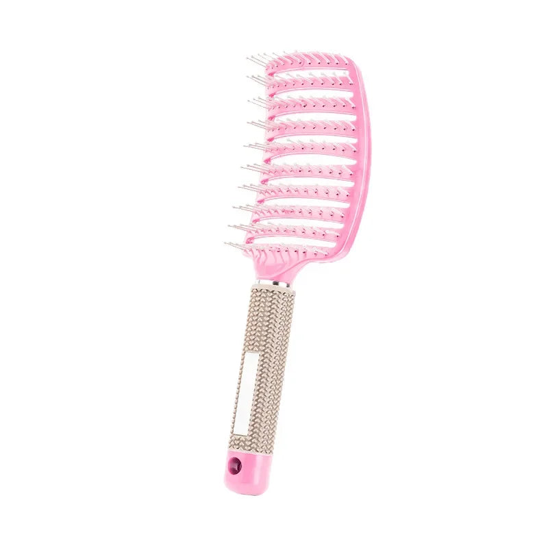 Hair Brush Scalp Massage Comb Hairbrush Bristle;Nylon Women Wet Curly Detangle Hair Brush for Salon Hairdressing Styling Tools