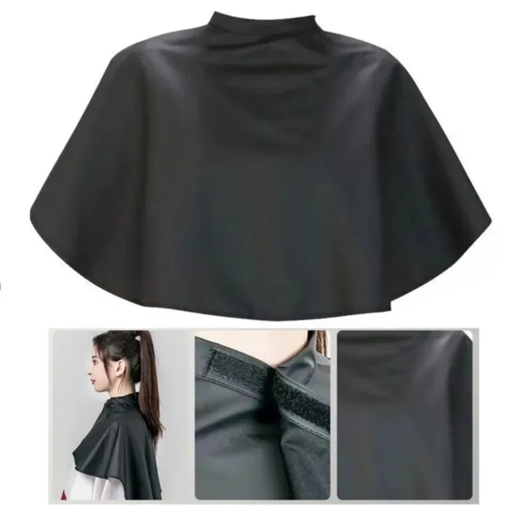 Hair Dye Tools Short Square Black Hairdressing Salon Barber Hair Cutting Cape Cloth Wrap Hairdressing Cape Barber