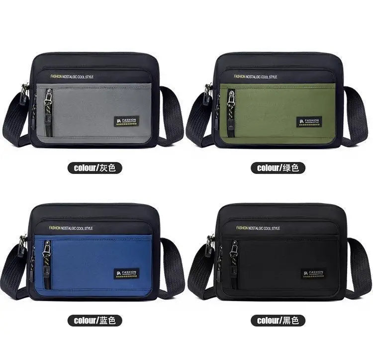 Fashion Men Crossbody Bag Single Shoulder Bags Big Capacity Storage Bag Multi-Pockets Business Crossbody Bags for Work Traveling