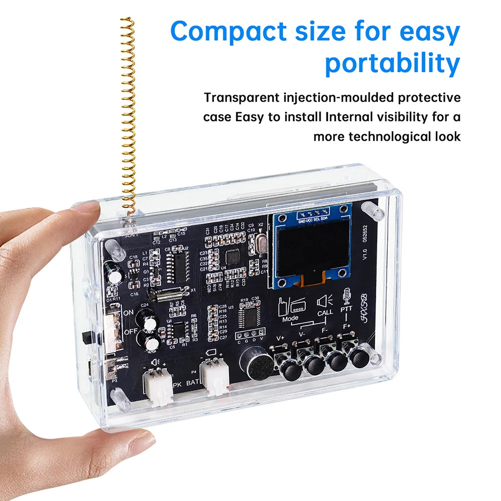 Electronics Kit  FM Radio DIY Kit Smart Wireless Walkie-Talkie Radio Electronics Assembly and Soldering Practice DIY Kit
