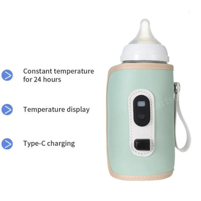 Baby Milk Warmer Baby Nursing Bottle Heater, Portable USB Bottle Warmer for Car, Outdoor Travel Accessories Outdoor Portable