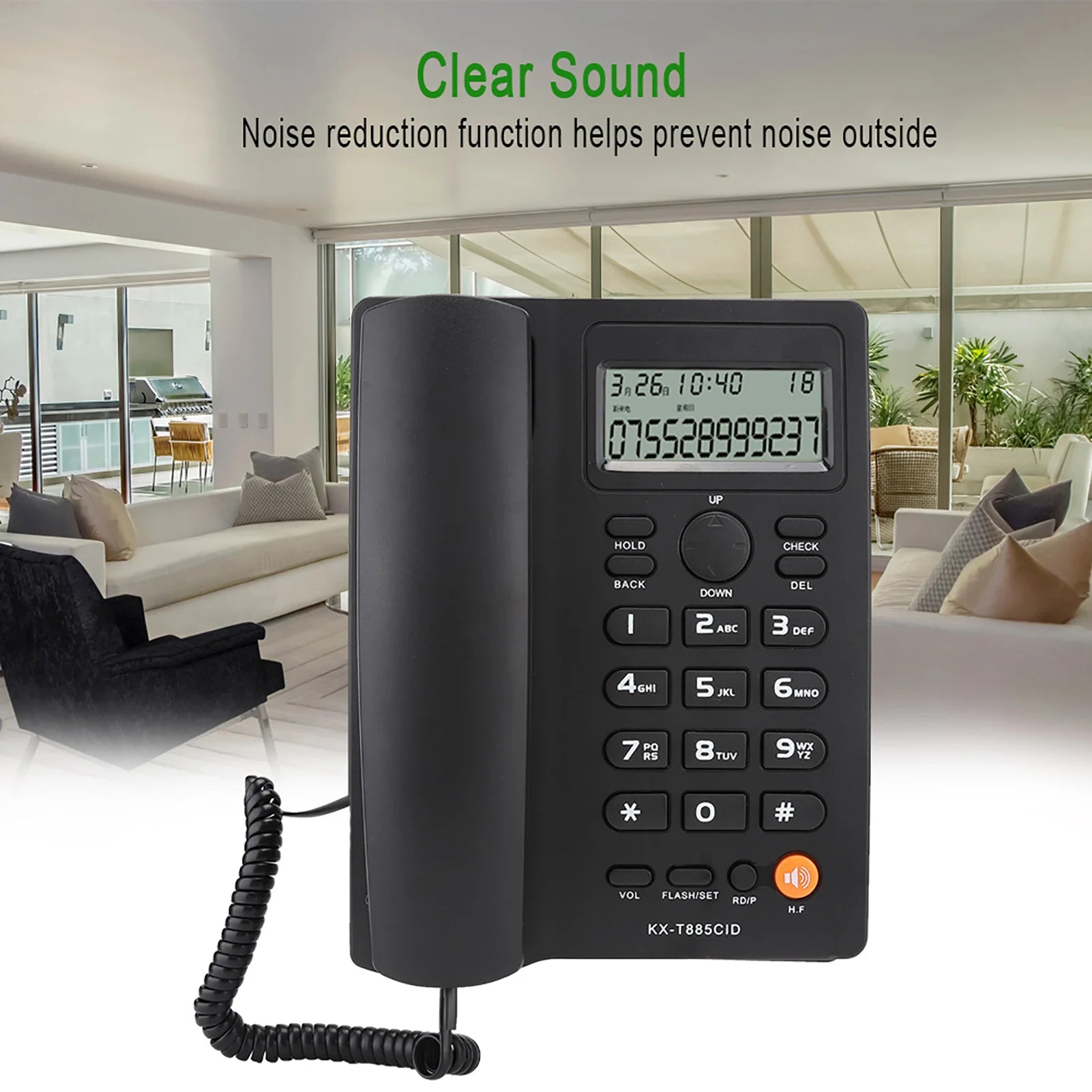 Caller ID Telephone Caller ID Telephone Handsfree Calling Home  Hotel Landline Phone English Hotel Telephone Home Phone