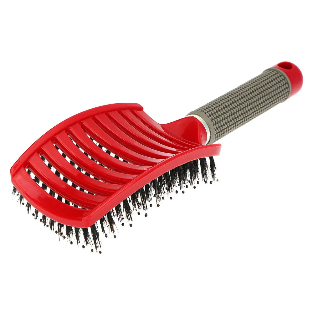Hair Brush Scalp Massage Comb Hairbrush Bristle;Nylon Women Wet Curly Detangle Hair Brush for Salon Hairdressing Styling Tools